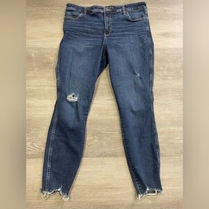 Kut from the Kloth Donna Fab Ab Ankle Skinny High-Rise Jeans Size 14 Inseam 27”